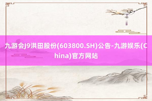 九游会J9洪田股份(603800.SH)公告-九游娱乐(China)官方网站