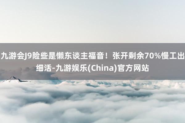 九游会J9险些是懒东谈主福音！张开剩余70%慢工出细活-九游娱乐(China)官方网站