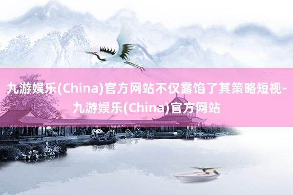 九游娱乐(China)官方网站不仅露馅了其策略短视-九游娱乐(China)官方网站